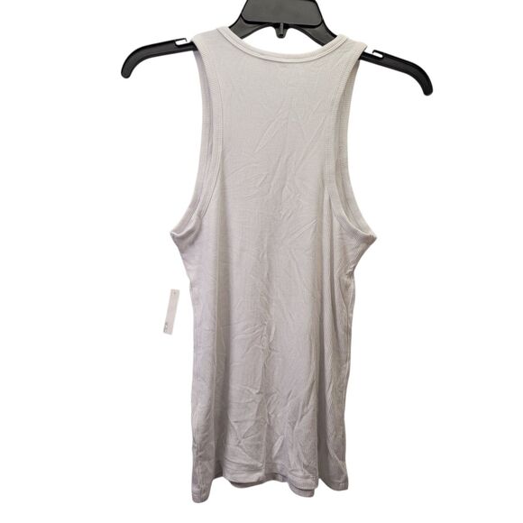 Daily Ritual Women Racerback Tank Top White Fine Rib Racerfront Shirt Small - Picture 2 of 8
